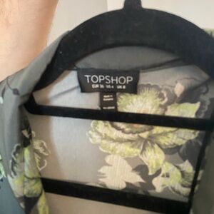 Topshop short floral jumper .